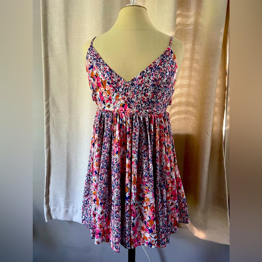 HELLO MOLLY Flourishing Heights Baby Doll Mini Dress Floral Size S/4